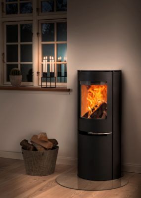 Poêle hybride bois et granulés en acier Aduro H2 noir 7KW