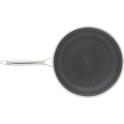 Poele sauteuse Ogo POELE BLACK CUBE 24 CM EN ACIER INOXYDABLE FOND NID D ABEILLE TOUS FEUX DONT INDUCTION