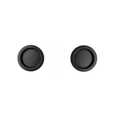 Poignée cuvette encastrée ronde noire pour porte coulissante - Reivilo