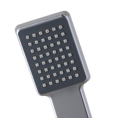 Poignée de douche manuelle 1 position carrée finition chrome poli en ABS Kibath