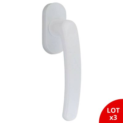 Poignée de fenêtre oscillo-battante PVC laqué blanc RAL 9016