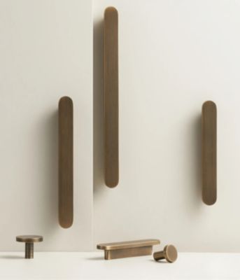 Poignée de meuble ultra plate Bronze brossé Entraxe 192mm