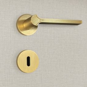 Poignée de porte design à clé finition aspect bronze Stella - KATCHMEE