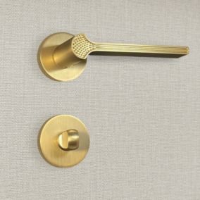 Poignée de porte design à condamnation finition aspect bronze Stella - KATCHMEE