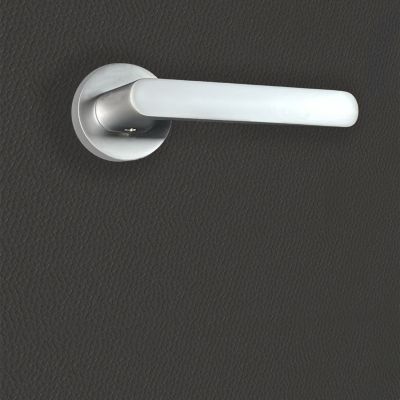 Poignée de porte design finition aspect chrome mat Dalia - KATCHMEE
