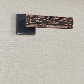 Poignée de porte design finition aspect cuivre patiné noir Flora - KATCHMEE