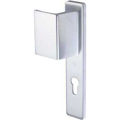 Poignée de porte palière - Zürich - Hoppe Et Cie - Gris argent - Clé I - 195 mm