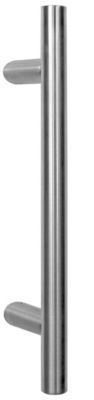 Poignée de tirage Diamètre 30 mm - Entraxe350 - S80 - A70 - L500 mm - inclinée 45 - INOX 304 satiné