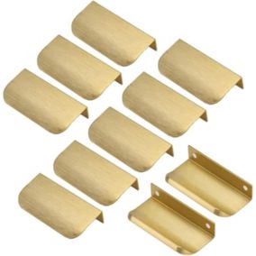 Poignée invisible dorée, 10 pièces Poignée dorée Poignée de meuble dorée Poignée de meuble invisible Entraxe 64 mm