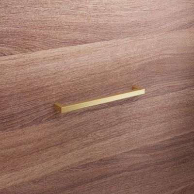 Poignée pour meubles en Acier inox Entraxe 224 finition laiton galver
