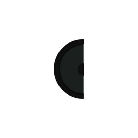 Poignée pour porte coulissante DESIGN demi-lune noir mat - KATCHMEE