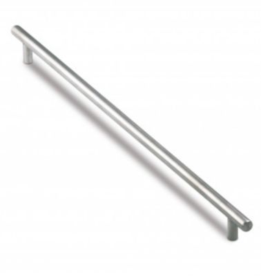 Poignée Ror 7010-Inox brossé. 1330x12x32mm. Entraxe 1280mm.