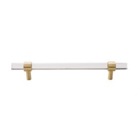 Poignées d'armoires de cuisine, 2 poignées de porte en acrylique pour tiroirs d'armoires, pas de trou de 96 mm