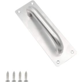 Poignées de Porte en Acier Inoxydable avec Plaque Arrière, Poignée de Porte à Pousser pour Porte de Toilette
