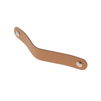 Poignée 20 mm entraxe 128 mm cuir marron
