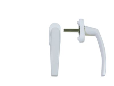 Poignée aluminium blanc pour fenêtre pvc blanc
