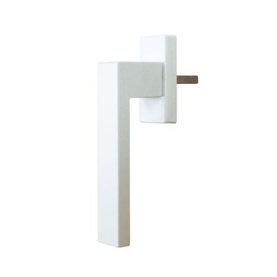 Poignée aluminium carré blanc pour fenêtre pvc