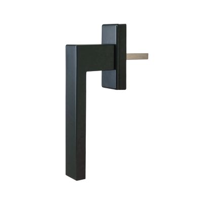 Poignée aluminium carré gris pour fenêtre pvc