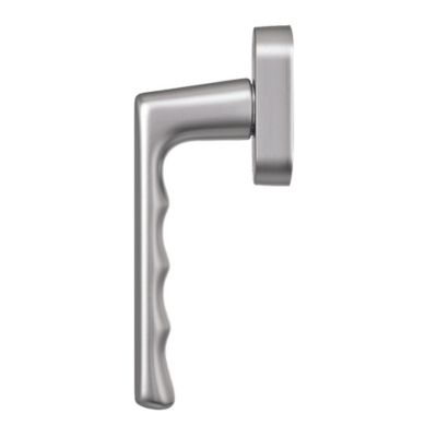 Poignée aluminium chrome pour fenêtre L.129 mm SecuForte