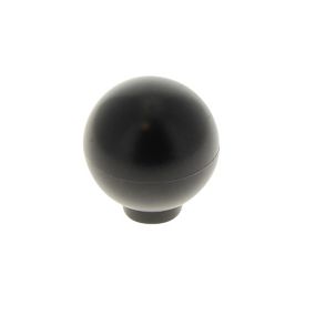 Poignée bouton boule 27mm plastique noir mat