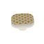 Poignée bouton céramique carreau ciment jaune et blanc