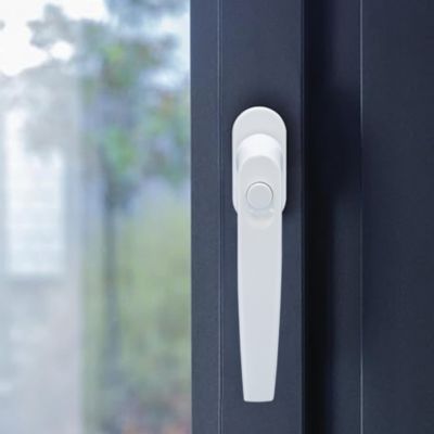 Poignée de fenêtre à bouton blanche Abus