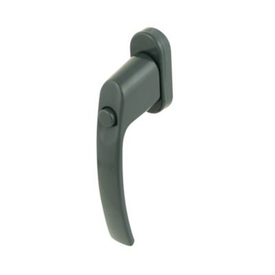 Poignée de fenêtre avec bouton-poussoir Miniac PVC anthracite l.2,9 x H.15,4 x P.6 cm