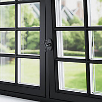 Poignée de fenêtre Kilhog GoodHome noir l.3,2 x H.7,9 x P.5 cm