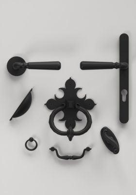 Poignée de fenêtre Kilhog GoodHome noir l.3,2 x H.7,9 x P.5 cm