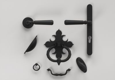 Poignée de fenêtre Kilhog GoodHome noir l.3,2 x H.7,9 x P.5 cm