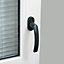 Poignée de fenêtre Miniac gris l.2,9 x H.14,5 x P.6 cm