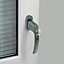 Poignée de fenêtre Minianc avec clé PVC fer aluminium gris l.2,9 x H.15,4 x P.6 cm