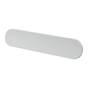 Poignée de meuble arrondi GoodHome Minzh aluminium effet chromé gris l.121mm x l.25mm x H. 16mm entraxe 96mm