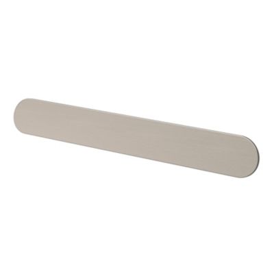 Poignée de meuble arrondi GoodHome Minzh aluminium effet nickel satin gris l.185mm x l.25mm x H. 16mm entraxe 160mm