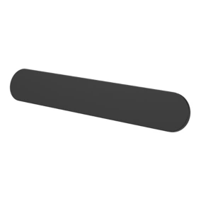 Poignée de meuble arrondi GoodHome Minzh aluminium mat noir l.153mm x l.25mm x H. 16mm entraxe 128mm