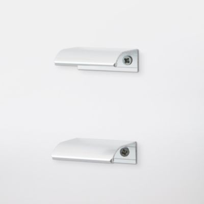 Poignée de meuble de cuisine GoodHome Andali Argent 4.7, 2 pièces