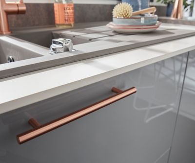 Poignée de meuble de cuisine GoodHome Annatto Cuivre L. 22 cm, 2 pièces