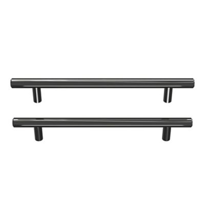 Poignée de meuble de cuisine GoodHome Annatto effet titane L. 22 cm, 2 pièces