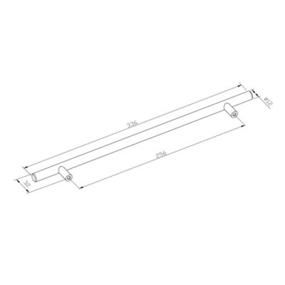 Poignée de meuble de cuisine GoodHome Annatto Noir L. 33.6 cm, 2 pièces