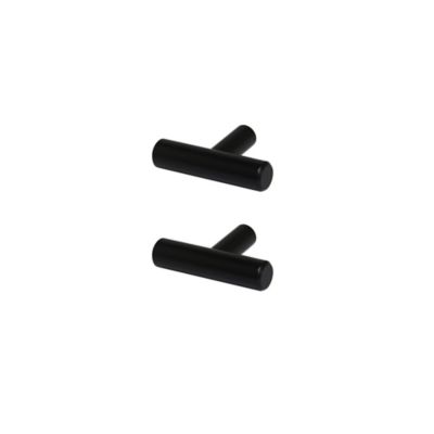 Poignée de meuble de cuisine GoodHome Annatto noir L. 5 cm, 2 pièces