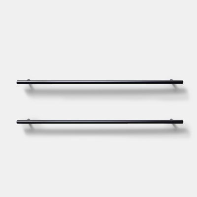 Poignée de meuble de cuisine GoodHome Annatto Noir L. 51 cm avec 2 pièces