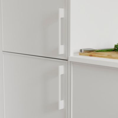 Poignée de meuble de cuisine GoodHome Cacao blanc L. 22 cm, 2 pièces