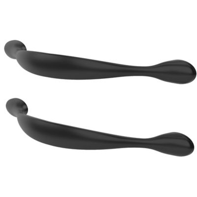 Poignée de meuble de cuisine GoodHome Chervil noir L. 15,86 cm, 2 pièces