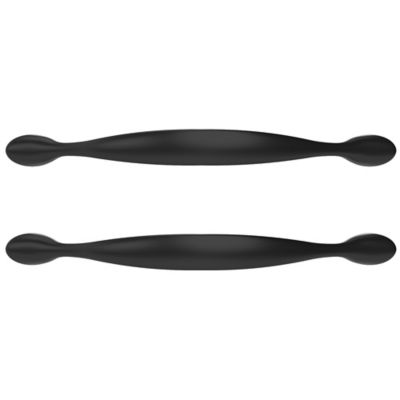 Poignée de meuble de cuisine GoodHome Chervil noir L. 15,86 cm, 2 pièces