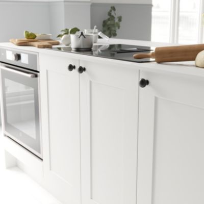 Poignée de meuble de cuisine GoodHome Chervil noir L. 3,2 cm, 2 pièces