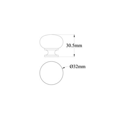 Poignée de meuble de cuisine GoodHome Chervil noir L. 3,2 cm, 2 pièces
