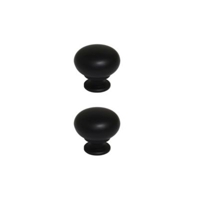 Poignée de meuble de cuisine GoodHome Chervil noir L. 3,2 cm, 2 pièces