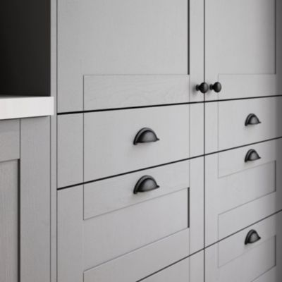 Poignée de meuble de cuisine GoodHome Chervil noir L. 9,46 cm, 2 pièces