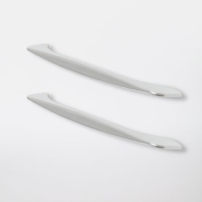 Poignée de meuble de cuisine GoodHome Cilantro Argent L. 21.8 cm, 2 pièces