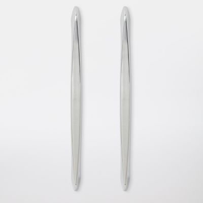 Poignée de meuble de cuisine GoodHome Cilantro Argent L. 21.8 cm, 2 pièces